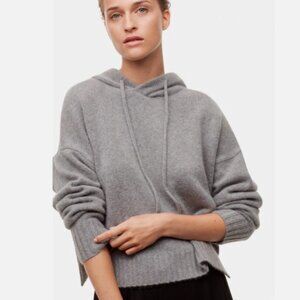 The Group by Babaton Aritzia Luxe Cashmere Hoodie Sweater Gray Women's 2XS Cozy